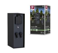 Paulmann 94701 Plug & Shine Outdoor Light Accessories Socket Column Rio with Twilight Sensor IP44 Anthracite Connections 2X 230V 2X Plug & Shine 24V