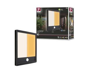 Paulmann 94709 LED outdoor luminaire panel Smart Home Zigbee Lamina Sensor IP44 rectangular 250x250mm 2200-3000K 14W 920lm 230V black plastic Tunable Warm