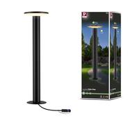 Paulmann 94723 Plug & Shine LED outdoor luminaire bollard light Plate single luminaire IP44 2200K 7W anthracite round dimmable gold light plastic