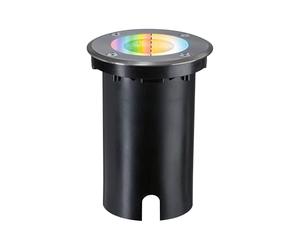Paulmann 94845 LED Outdoor luminaire recessed Floor luminaire Smart Home Zigbee Floor IP67 Round 110mm RGBW+ 4.9W 300lm 230V Brushed Iron