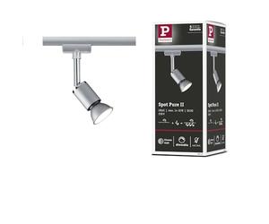 Paulmann 95331 Pure II URail Individual spot GU10 max. 10W dimmable 230V Chrome matt, Chrome Rail System - Choose Any lamp