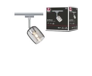 Paulmann 95339 Blossom URail Individual spot G9 max. 10W dimmable 230V Chrome matt, Smoke Glass Rail System - Choose Any lamp