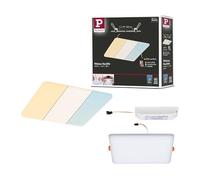 Paulmann 95379 Veluna VariFit LED Panel recessed luminaire IP44 White Switch 185x185mm rect. incl. 1x14W Ceiling luminaire Transparent Plastic 3000K