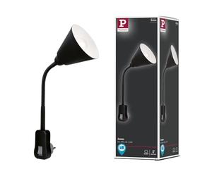 Paulmann 95427 Junus Plug-in luminaire with Flexarm max 20 watts lamp Black Metal, Plastic Light E14