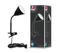 Paulmann 95430 Vitis Clip luminaire with Flexarm Round max. 20 watts lamp Cord Switch Black Metal, Plastic E14