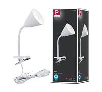 Paulmann 95431 Vitis Clip luminaire with Flexarm Round max. 20 watts lamp Cord Switch White Metal, Plastic E14