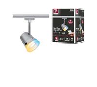 Paulmann 95526 Cone URail Smart Home Zigbee 3.0 Individual spot with Tunable White lamp GU10 330lm 5W Tunable White dimmable 230V Chrome matt, Chrome Rail System