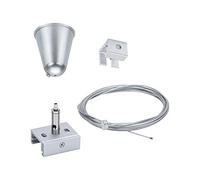 Paulmann 95583 ProRail3 Rail System Accessories Cable Suspension 3 m Silver 3-Phase Rail System Metal Lighting for Commercial Areas