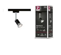 Paulmann 96911 Pure II URail Individual spot GU10 max. 10W dimmable 230V Black matt Rail System - Choose Any lamp