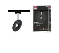 Paulmann 96938 Sphere URail LED Individual spot 493lm 7W 2700K dimmable 230V Black matt, Chrome Rail System