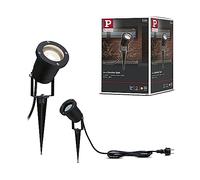 Paulmann 98896 Special Line LED Garden Spotlight Plant Light Spike IP65 Round 92 mm 3000 K 3.5 W 230 lm 230 V Black Aluminium, GU10