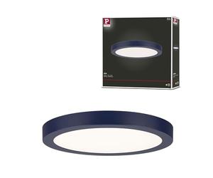 Paulmann Abia 70986 LED Panel 300 mm Warm White Round Including 1 x 22 Watt Matte Night Blue Ceiling Light Plastic 2700 K