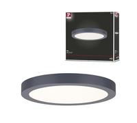Paulmann Abia 70986 LED Panel 300 mm Warm White Round Including 1x 22 Watt Dark Grey Matt Ceiling Light Plastic 2700 K