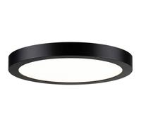 Paulmann 70984 LED Panel Abia 300mm warm white round incl. 1x22 watt ceiling luminaire matt black ceiling lamp plastic living room lamp 2700 K