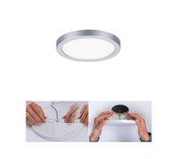 Paulmann 93037 Areo VariFit LED Panel recessed luminaire IP44 Neutral White 118mm Round incl. 1x6.5W Chrome matt Ceiling lamp Plastic 4000K