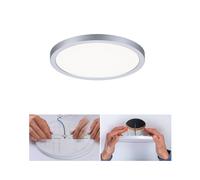 Paulmann Areo LED panel 4,000K round chrome 17.5cm