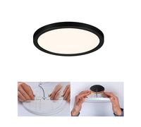 Paulmann Areo LED panel round black 3000K Ø17.5cm