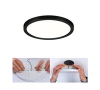 Paulmann Areo LED panel round black 4000K Ø17.5cm