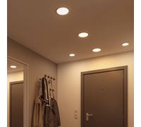 Paulmann 93056 Areo VariFit LED Panel recessed luminaire IP44 3-Step dim 230mm Round incl. 1x16W dimmable White Plastic 4000K