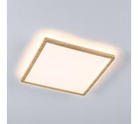 Paulmann Atria Shine 71030 LED Panel Ceiling Light with Backlight Square IP44 16 W 1600 lm 293 x 293 mm Wood Effect Plastic 3000 K Warm White Bathroom Light