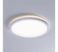 Paulmann Atria Shine LED panel, Ø29cm, white, IP44, 3000K, on/off