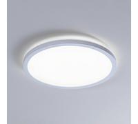 Paulmann Atria Shine LED panel, Ø29cm, white, IP44, 4000K, on/off