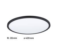 Paulmann Atria Shine LED panel, 3-step dimmable, black, 840 Ø42cm