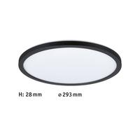 Paulmann 70998 LED panel Atria Shine 293mm round incl. 1x16W Warm white Black Light panel Plastic Lighting system 3000K