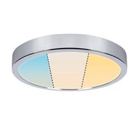 Paulmann Aviar 78926 LED Ceiling Light Panel IP44 Round 300 mm White Switch Chrome Including 1 x 18 Watt Light Panel Plastic 2700 K