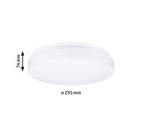 Paulmann HomeSpa Axin 78898 Ceiling Light IP44 260 mm Max. 18 Watt Ceiling Light White Bathroom Lamp Plastic E27