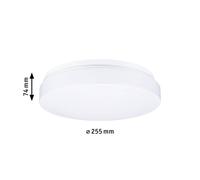 Paulmann HomeSpa Axin 78898 Ceiling Light IP44 260 mm Max. 18 Watt Ceiling Light White Bathroom Lamp Plastic E27