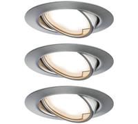 Paulmann Base Flush Mount Light 3-Piece LED Set Warm White Iron 93421