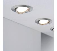 Paulmann 93421 Base LED recessed luminaire round incl. 3x5W recessed spotlight brushed iron spot metal recessed lamp 3000K