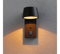 Paulmann 94714 LED wall luminaire Capea motion sensor insect-friendly IP44 96x153mm Tunable Warm 6W 450lm 98° Black