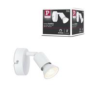 Paulmann Carolina 66763 Spotlight 1-Bulb Max. 10 Watt Ceiling Light White Matt Metal GU10 Ceiling Spotlight Without Bulb