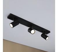 Paulmann ceiling spotlight Zyli black length 60 cm 2-bulb IP44