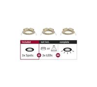Paulmann Choose Spot 92483 Recessed Ceiling Light Maximum 3 x 10 W Brushed Brass Recessed Light Bulb Without Aluminium