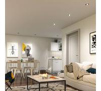 Paulmann Coin Base LED recessed spotlight black 3 RGBW ZigBee