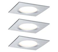 Paulmann Coin Slim LED downlight 3-set angular aluminium