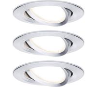 Paulmann Coin Slim LED Recessed Light 3-Piece Set 18W Brushed Aluminium