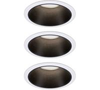 Paulmann Cole Coin Flush Mount Light Set LED 6W White Black 93402