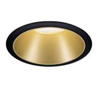 Paulmann 93403 LED Cole recessed luminaire Round incl. 1x6.5 watt dimmable recessed Spotlight Black, Gold matt recessed lamp Plastic, Aluminium zinc Ceiling spot 2700 K