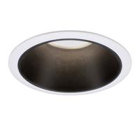 Paulmann 93401 LED Cole Luminaire Round Incl. 1x6.5 Watt Dimmable Recessed Spotlight White, Black Matt Lamp Plastic, Aluminium Zinc Ceiling Spot 2700 K