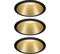 Paulmann 93404 Cole Flush Mount Light 3-Piece Set LED 6W Black/Gold