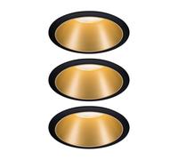Paulmann Cole LED spot, gold-black, set of 3