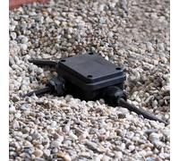 Paulmann 237 3-Way Junction Box IP68 Protected Against Permanent Immersion Black for Cable diameters up to 15 mm