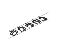Paulmann Corduo LED wire system MacLED 5x4.5W black matt, chrome | Complete set comprising transformer, cable and 5 LED spotlights, for wall and ceiling mounting, 3000K