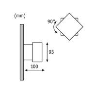 Paulmann Cybo LED outdoor wall light, 2,700 K, 10x10 cm, white