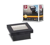Paulmann Domenic 94578 LED Solar Recessed Floor Light IP67 Square Including 1 x 0.1 W Warm White Black Wireless Plastic Rechargeable 3000 K