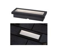 Paulmann 94576 LED Solar Recessed Floor Luminaire Domenic IP67 Square incl. 1x0.1 W Warm White Black Wireless Plastic Rechargeable 3000 K